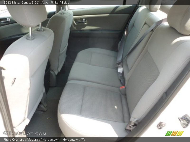 Aspen White / Beige 2012 Nissan Sentra 2.0 S