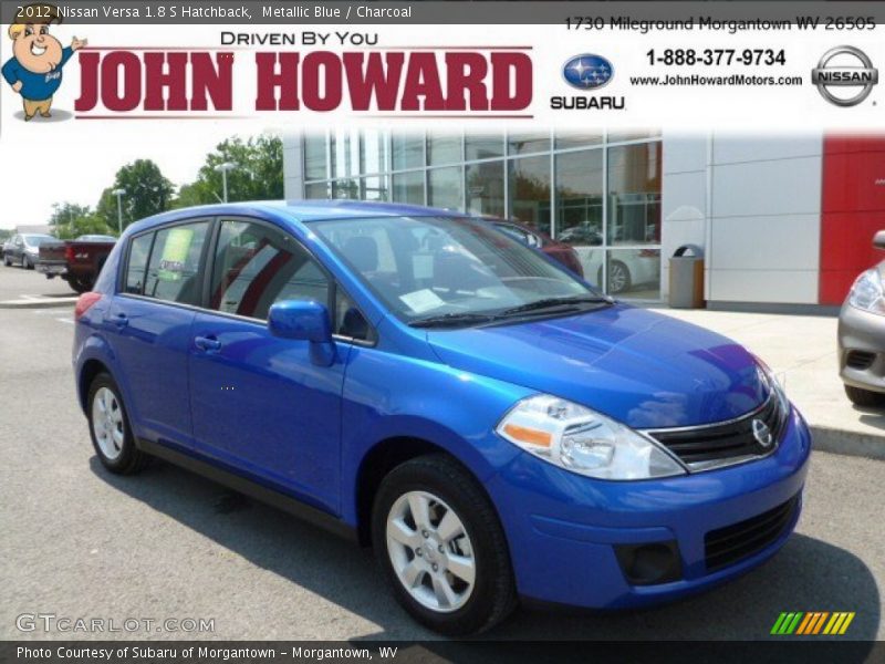 Metallic Blue / Charcoal 2012 Nissan Versa 1.8 S Hatchback