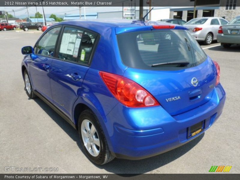 Metallic Blue / Charcoal 2012 Nissan Versa 1.8 S Hatchback