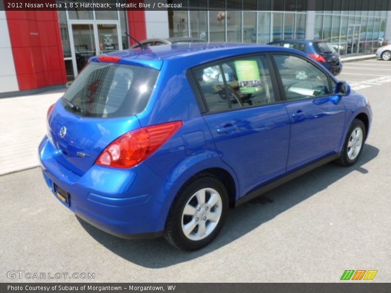 Metallic Blue / Charcoal 2012 Nissan Versa 1.8 S Hatchback