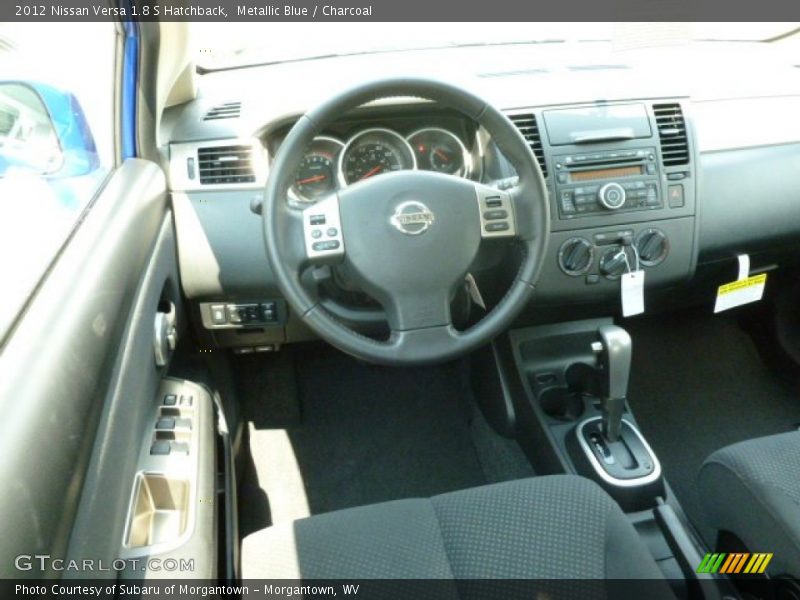Metallic Blue / Charcoal 2012 Nissan Versa 1.8 S Hatchback