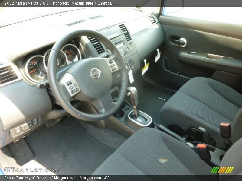 Metallic Blue / Charcoal 2012 Nissan Versa 1.8 S Hatchback