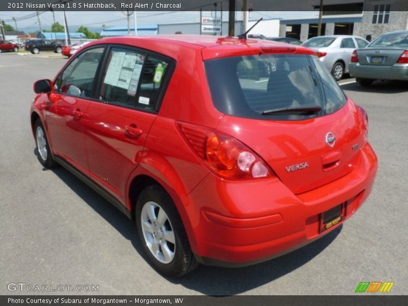 Red Alert / Charcoal 2012 Nissan Versa 1.8 S Hatchback