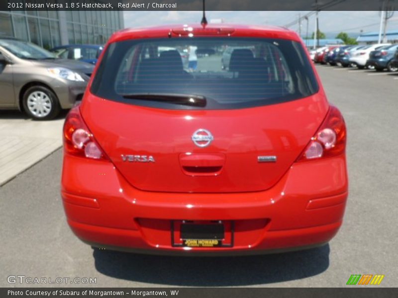 Red Alert / Charcoal 2012 Nissan Versa 1.8 S Hatchback