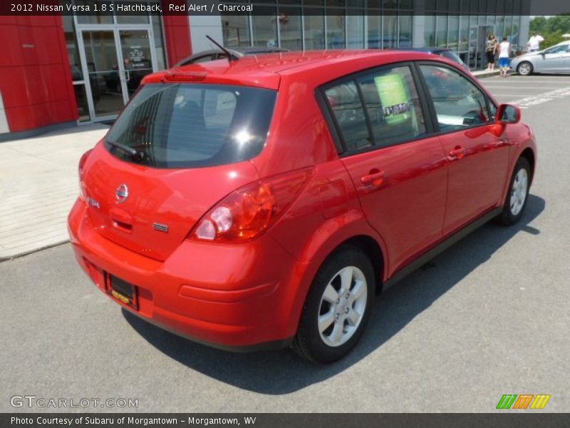 Red Alert / Charcoal 2012 Nissan Versa 1.8 S Hatchback