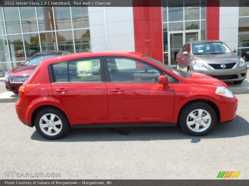 Red Alert / Charcoal 2012 Nissan Versa 1.8 S Hatchback