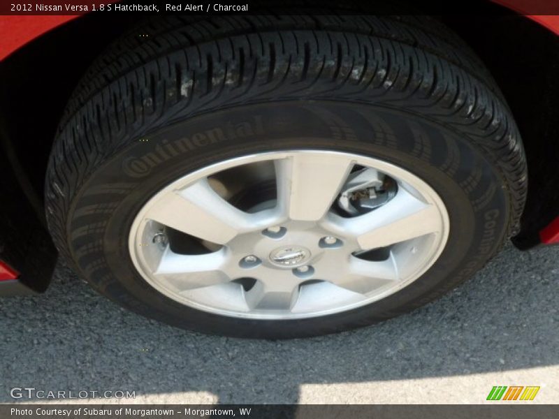 Red Alert / Charcoal 2012 Nissan Versa 1.8 S Hatchback