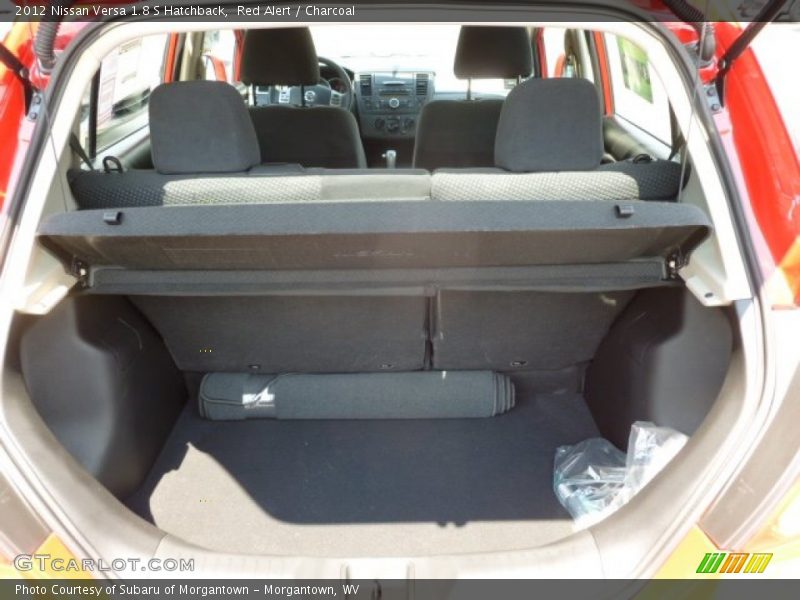 Red Alert / Charcoal 2012 Nissan Versa 1.8 S Hatchback