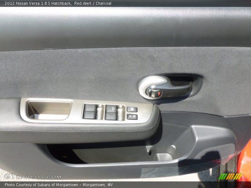 Red Alert / Charcoal 2012 Nissan Versa 1.8 S Hatchback