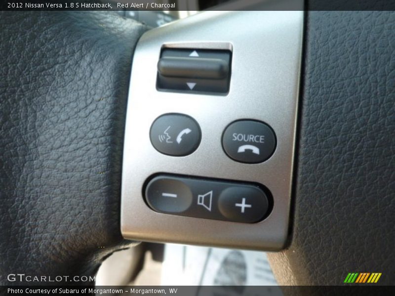 Red Alert / Charcoal 2012 Nissan Versa 1.8 S Hatchback