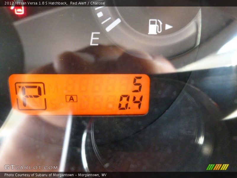 Red Alert / Charcoal 2012 Nissan Versa 1.8 S Hatchback