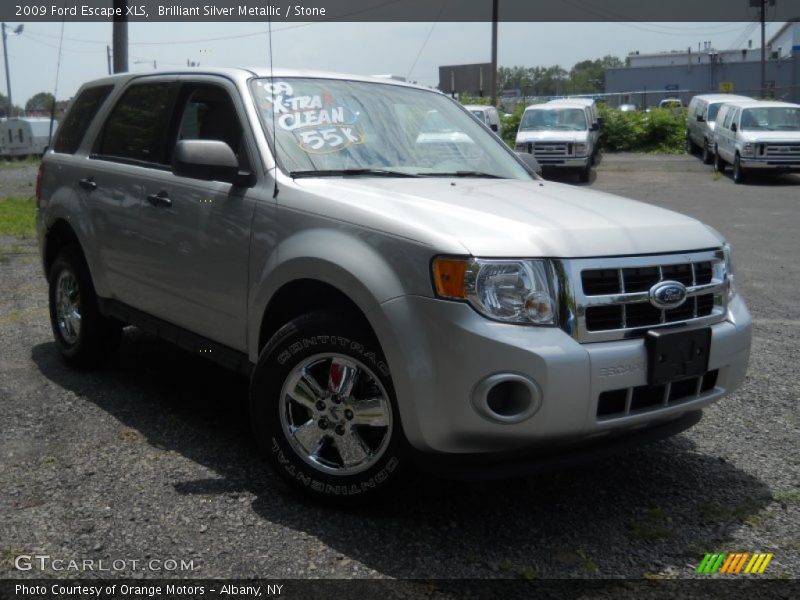 Brilliant Silver Metallic / Stone 2009 Ford Escape XLS
