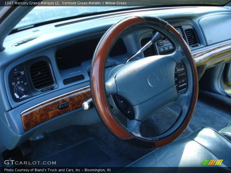 Vermont Green Metallic / Willow Green 1997 Mercury Grand Marquis LS