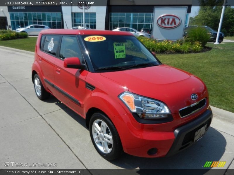 Molten Red / Black Soul Logo Cloth 2010 Kia Soul +