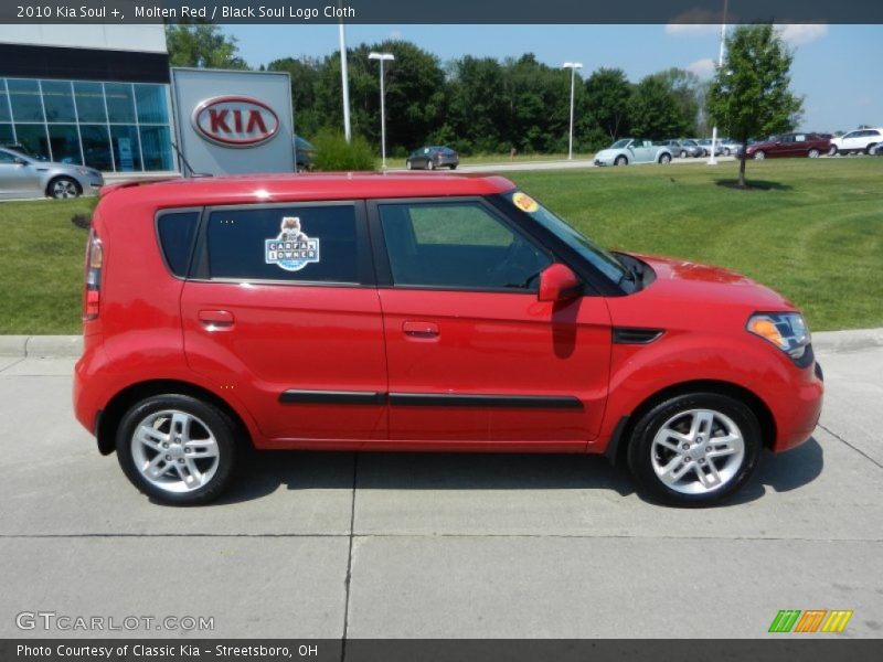 Molten Red / Black Soul Logo Cloth 2010 Kia Soul +