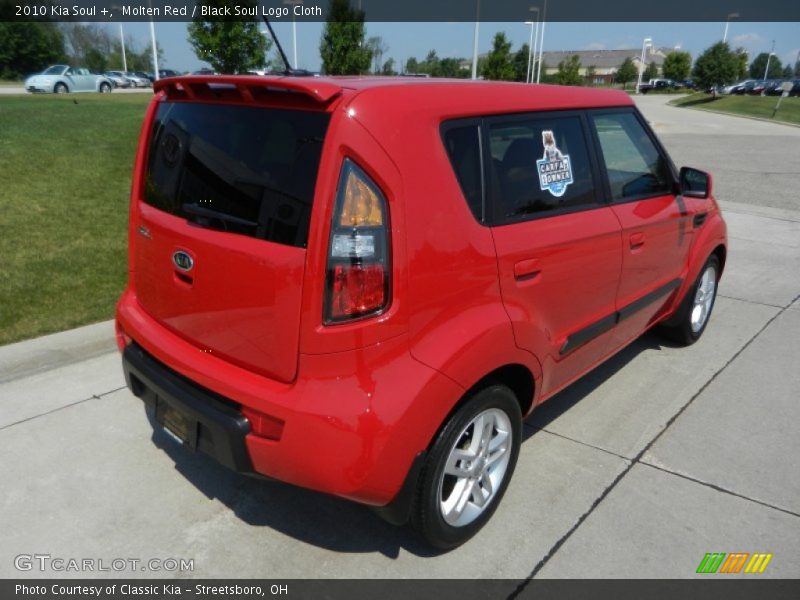 Molten Red / Black Soul Logo Cloth 2010 Kia Soul +