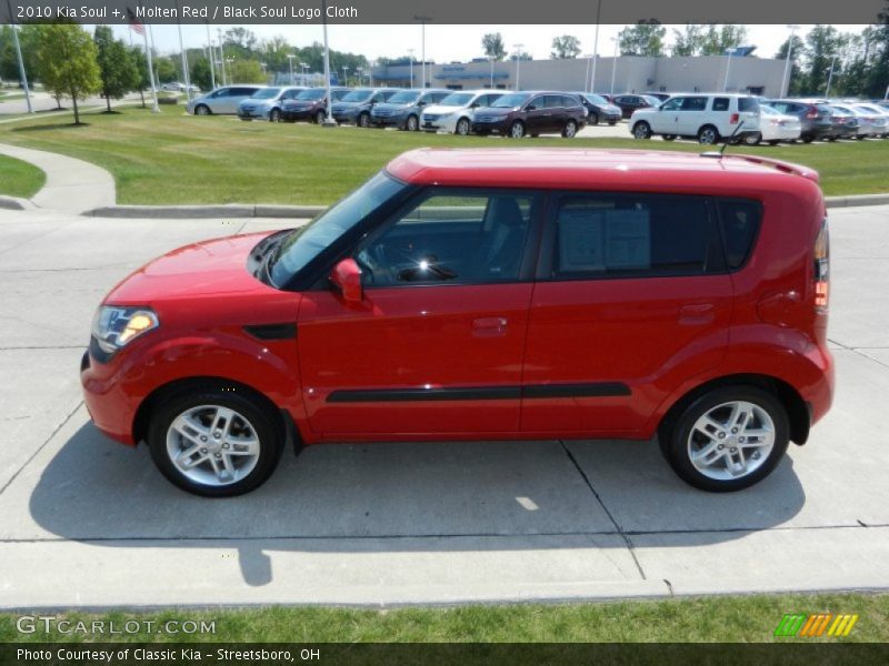 Molten Red / Black Soul Logo Cloth 2010 Kia Soul +