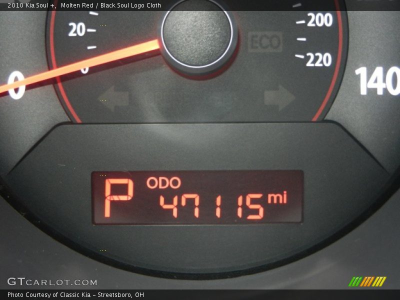 Molten Red / Black Soul Logo Cloth 2010 Kia Soul +