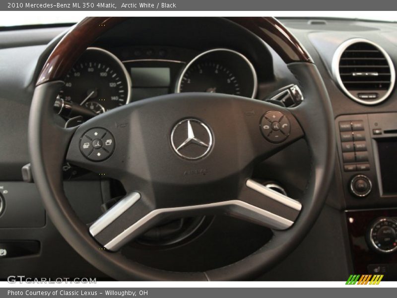 Arctic White / Black 2010 Mercedes-Benz ML 350 4Matic