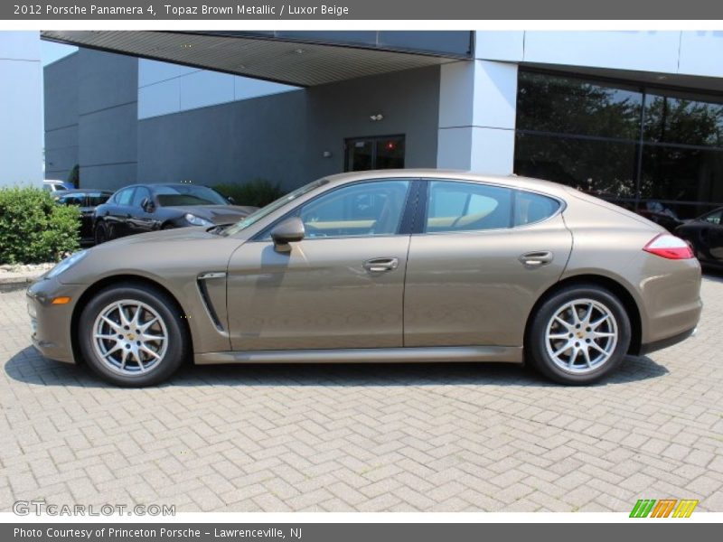 Topaz Brown Metallic / Luxor Beige 2012 Porsche Panamera 4