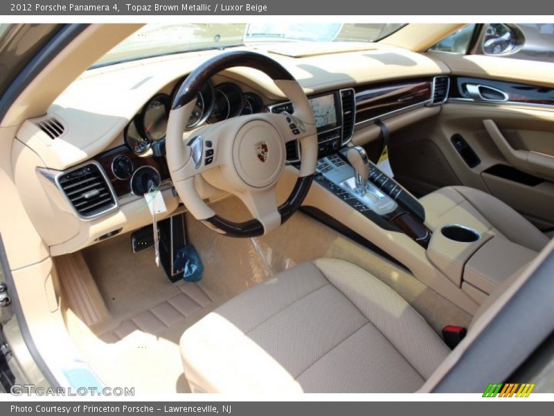 Topaz Brown Metallic / Luxor Beige 2012 Porsche Panamera 4