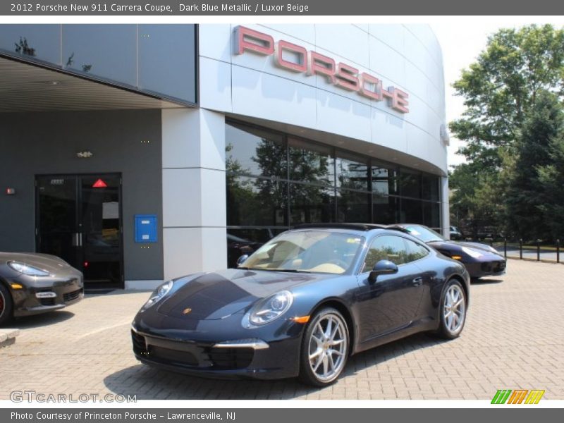 Dark Blue Metallic / Luxor Beige 2012 Porsche New 911 Carrera Coupe