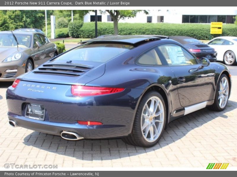 Dark Blue Metallic / Luxor Beige 2012 Porsche New 911 Carrera Coupe