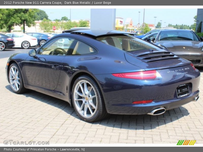 Dark Blue Metallic / Luxor Beige 2012 Porsche New 911 Carrera Coupe