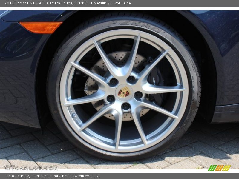 Dark Blue Metallic / Luxor Beige 2012 Porsche New 911 Carrera Coupe