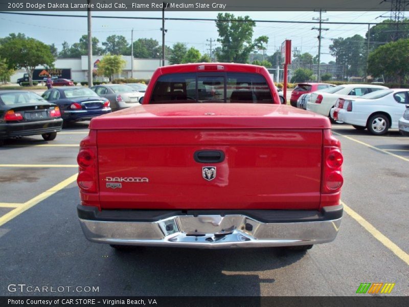 Flame Red / Medium Slate Gray 2005 Dodge Dakota Laramie Quad Cab