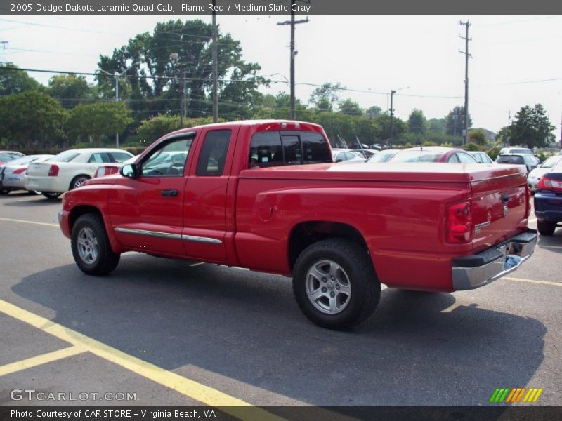 Flame Red / Medium Slate Gray 2005 Dodge Dakota Laramie Quad Cab