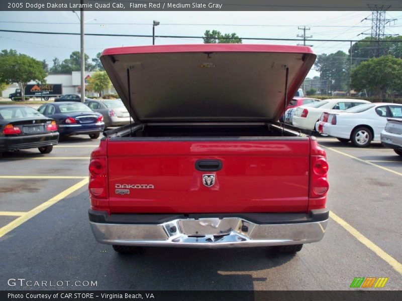 Flame Red / Medium Slate Gray 2005 Dodge Dakota Laramie Quad Cab