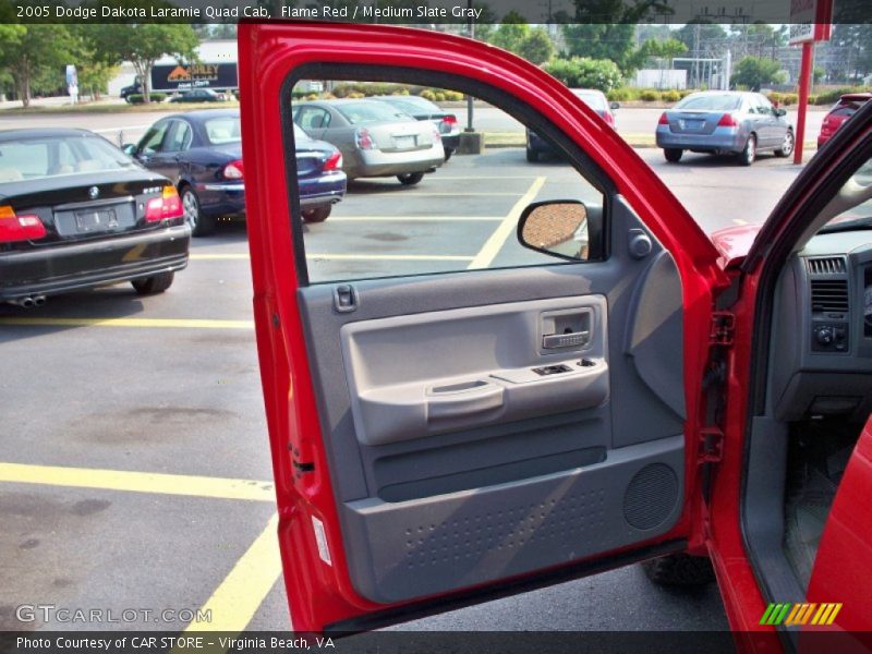 Flame Red / Medium Slate Gray 2005 Dodge Dakota Laramie Quad Cab