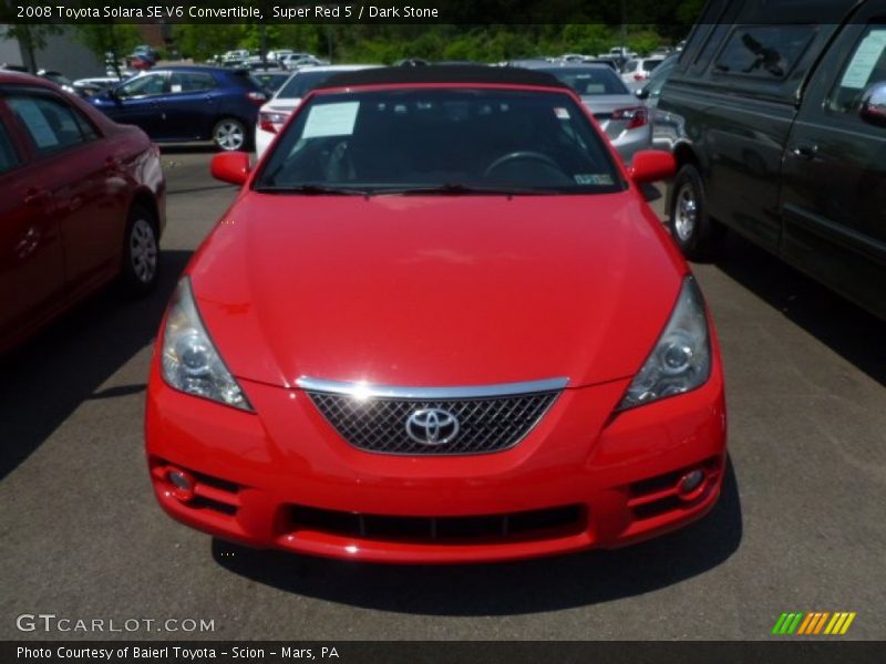 Super Red 5 / Dark Stone 2008 Toyota Solara SE V6 Convertible