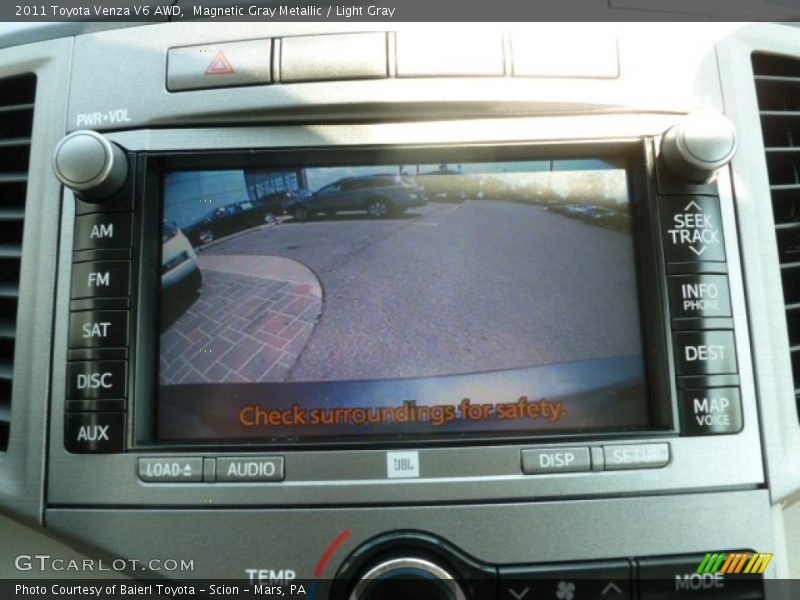 Magnetic Gray Metallic / Light Gray 2011 Toyota Venza V6 AWD