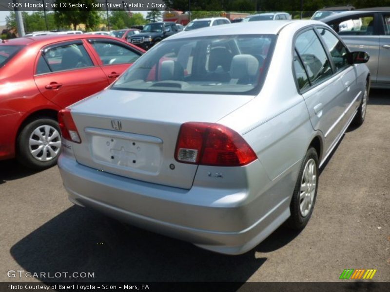 Satin Silver Metallic / Gray 2005 Honda Civic LX Sedan