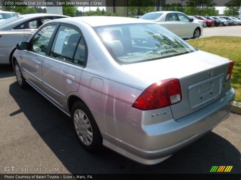 Satin Silver Metallic / Gray 2005 Honda Civic LX Sedan