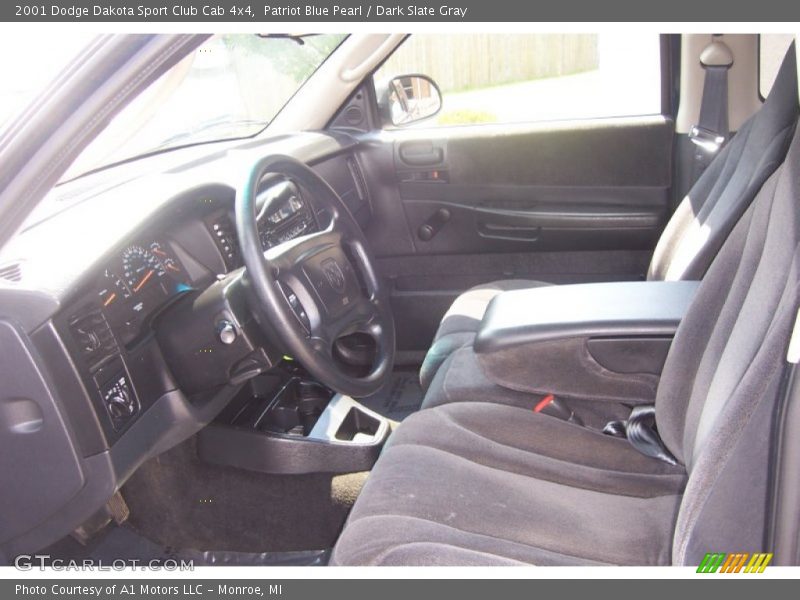 Patriot Blue Pearl / Dark Slate Gray 2001 Dodge Dakota Sport Club Cab 4x4