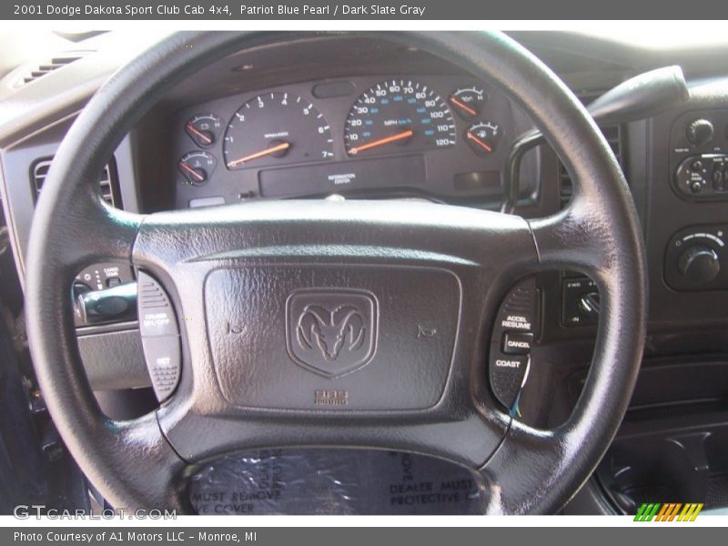 Patriot Blue Pearl / Dark Slate Gray 2001 Dodge Dakota Sport Club Cab 4x4