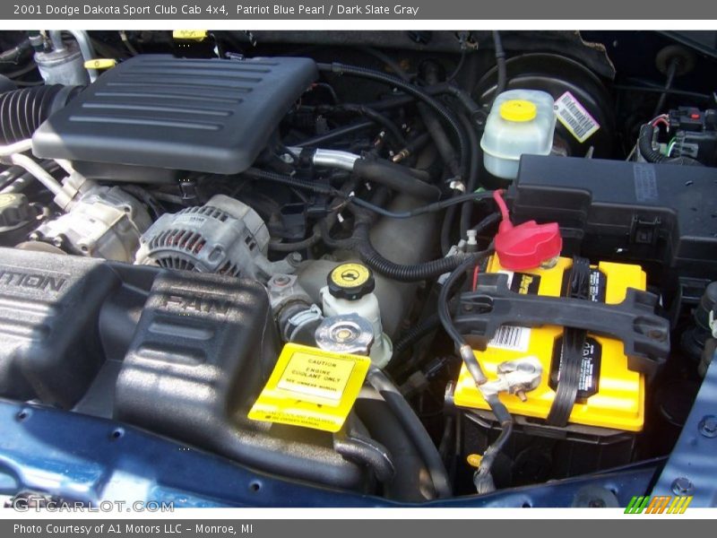 Patriot Blue Pearl / Dark Slate Gray 2001 Dodge Dakota Sport Club Cab 4x4