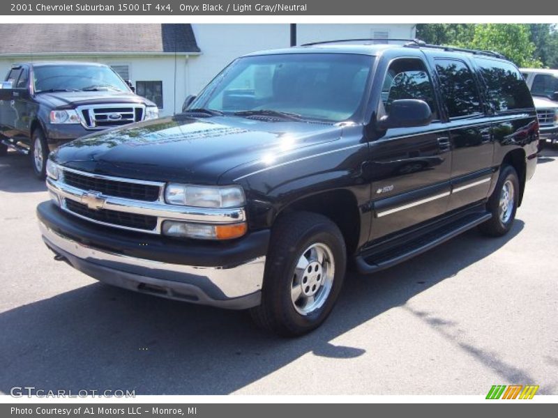 Onyx Black / Light Gray/Neutral 2001 Chevrolet Suburban 1500 LT 4x4