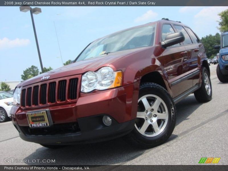 Red Rock Crystal Pearl / Dark Slate Gray 2008 Jeep Grand Cherokee Rocky Mountain 4x4