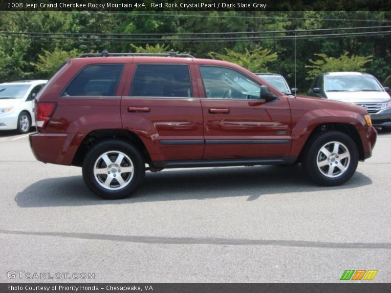 Red Rock Crystal Pearl / Dark Slate Gray 2008 Jeep Grand Cherokee Rocky Mountain 4x4