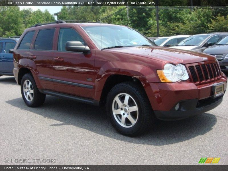 Red Rock Crystal Pearl / Dark Slate Gray 2008 Jeep Grand Cherokee Rocky Mountain 4x4