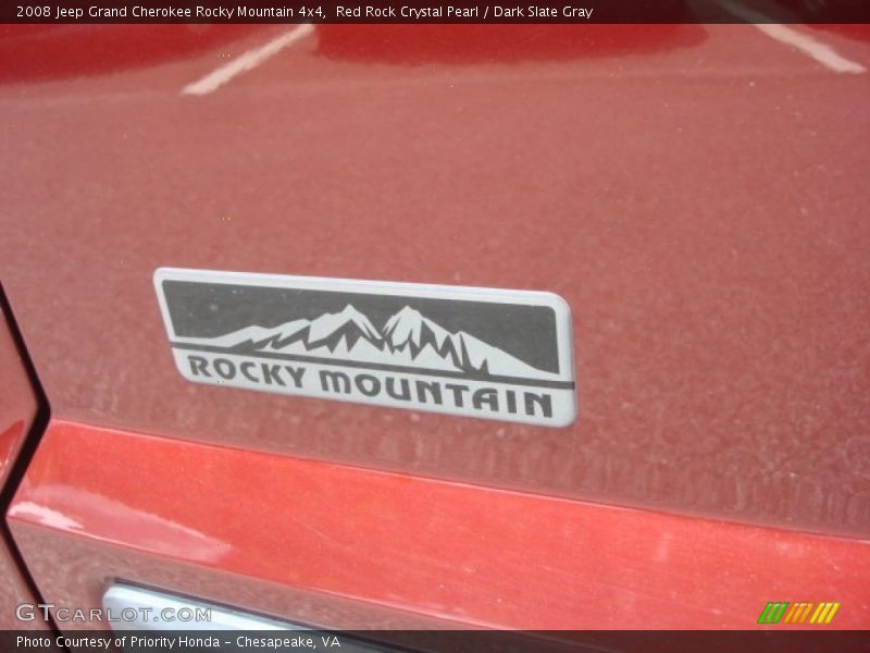 Red Rock Crystal Pearl / Dark Slate Gray 2008 Jeep Grand Cherokee Rocky Mountain 4x4