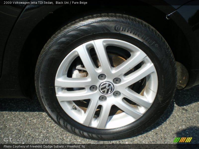 Black Uni / Pure Beige 2009 Volkswagen Jetta TDI Sedan