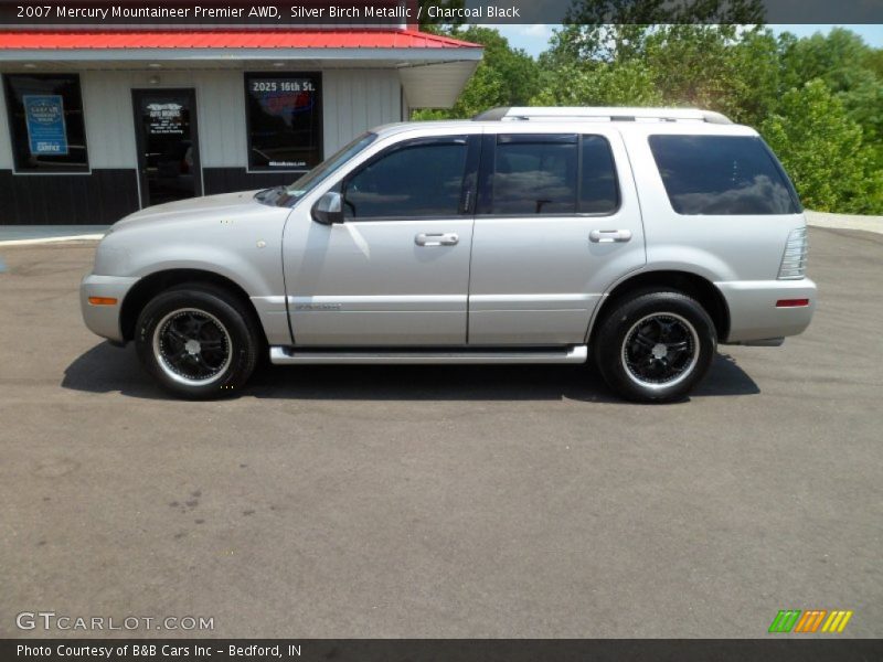 Silver Birch Metallic / Charcoal Black 2007 Mercury Mountaineer Premier AWD