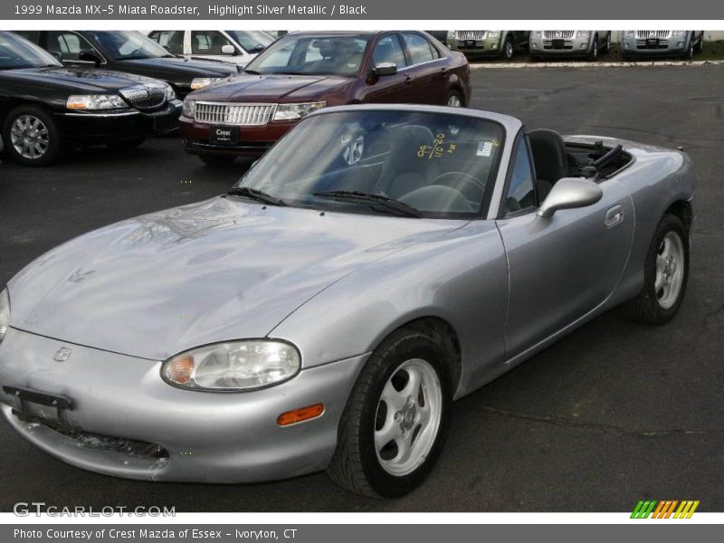 Highlight Silver Metallic / Black 1999 Mazda MX-5 Miata Roadster
