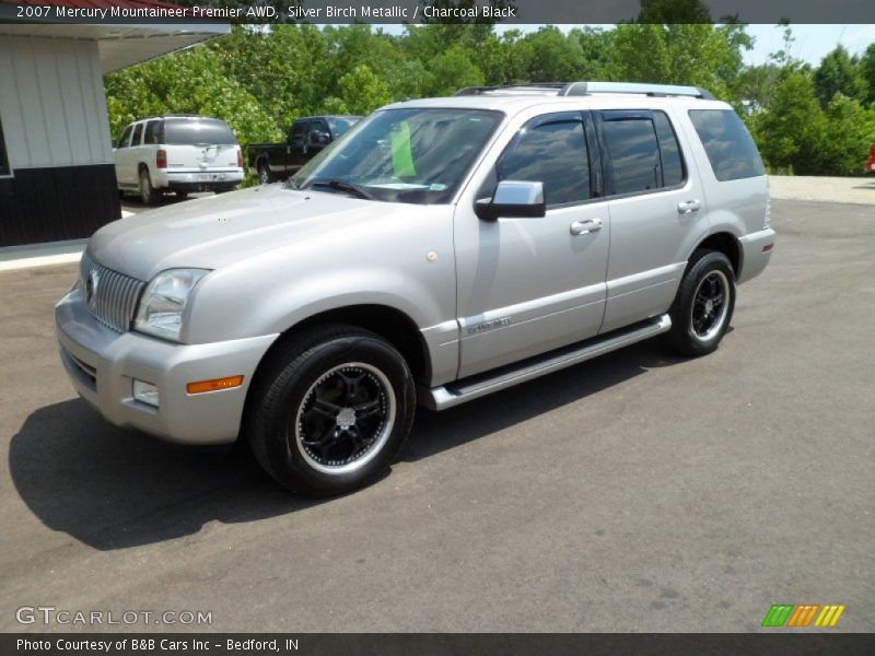 Silver Birch Metallic / Charcoal Black 2007 Mercury Mountaineer Premier AWD
