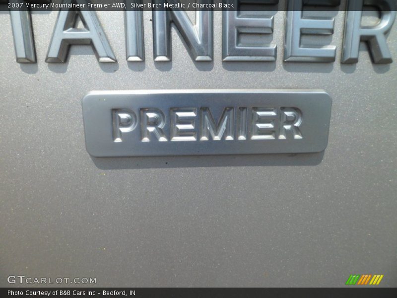 Silver Birch Metallic / Charcoal Black 2007 Mercury Mountaineer Premier AWD